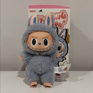 Genuine Pop Mart Labubu, exciting macaron series, sea salt coonut